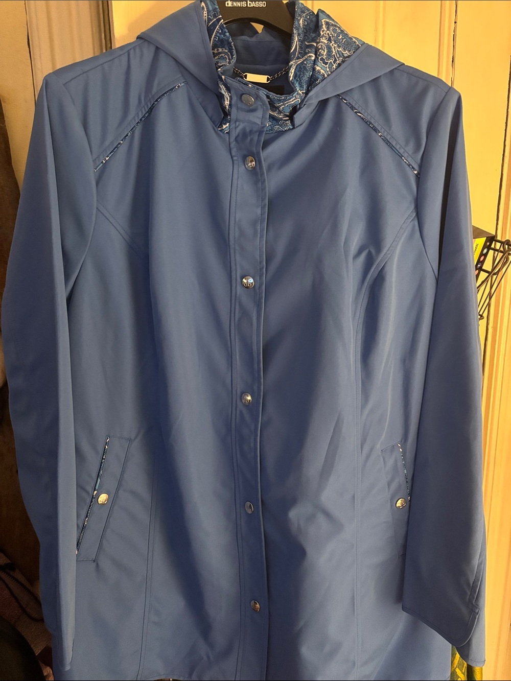 Dennis Basso Women’s Water Resistant jacket with paisley trim- size 1X- new!!!